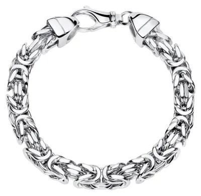 Produktbild von Armband mit Königskettengliedern 925er Silber, 7 mm von JEWLIX 19-25cm