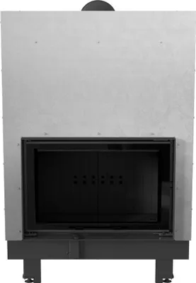 Produktbild von Kamineinsatz aus Stahl KRATKI MBO 15 kW Ø 200 mit Schiebetür schwarz Verkleidung
