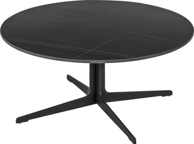 Produktbild von Couchtisch LENA aus Keramik und Metall, schwarz, mit pulverbeschichtetem Gestell