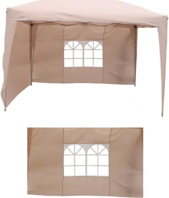 2er Seitenteile Fenster Seitenwand Faltpavillon Fenster Pavillon Beige 300x200cm