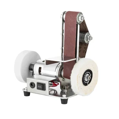 Obrázek produktu pro Mini pásová bruska, nastavitelné otáčky, výkonný motor, 4000-9000 ot, Stříbrná