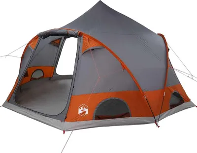 Obrázok produktu pre vidaXL Stan kupolový, sivý a oranžový, pre 4 osoby, 505 x 450 x 248 cm