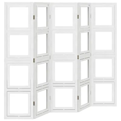 Immagine prodotto di Divisorio Ambienti 5Pannelli Bianco Legno Massello di Paulownia