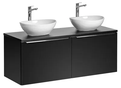 Produktbild von Doppelwaschtisch 120cm Éros mit 2 Schubladen, Schwarz
