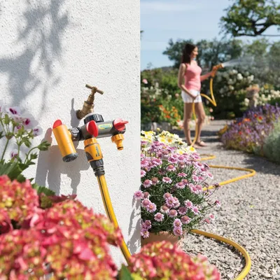 Produktbild von Hozelock 3-Wege-Verteiler Wasserhahn-Anschluss Flowmax