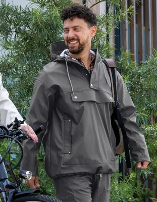 Produktbild von Regenjacke Mirage Rainfall Closed Jacket - Größe M - aus Polyester Soft Touch - Earl Grey