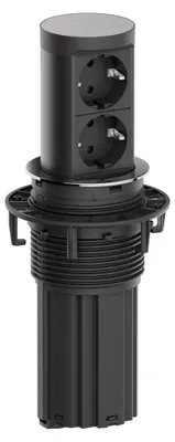 Produktbild von BACHMANN ELEVATOR2 2xCEE7/3, Edelstahl-Optik 2,0 m AEH