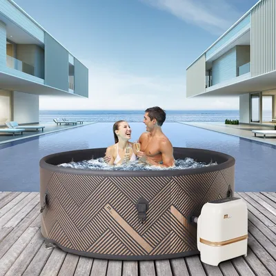 Produktbild von Miweba MSpa Whirlpool Frame Mono F-MO061 | Aufblasbar - Indoor & Outdoor Whirlpool - 6 Personen - Ozongenerator - UV-C Filter - Anti-Frost-System
