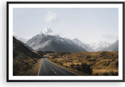 Produktbild von Gerahmtes Poster - Schwarzer Rahmen - Weg Berg Gipfel - 91,5x61 cm - Wand Bild - Wanddeko - Wandbilder - Kunstposter - Wandposter - Bilderrahmen - Bilder - Kunstdruck Wanddekoration - P2BAA91x61-4833