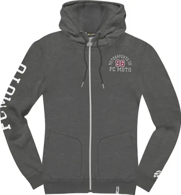 Immagine prodotto di FC-Moto Moto-H felpa con cappuccio con zip da donna, grigio, S
