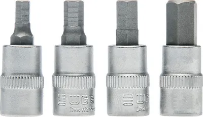 Produktbild von 1/4 Steckschlüssel-Einsatz-Set WGB, Innen-6-kant 4-tlg."