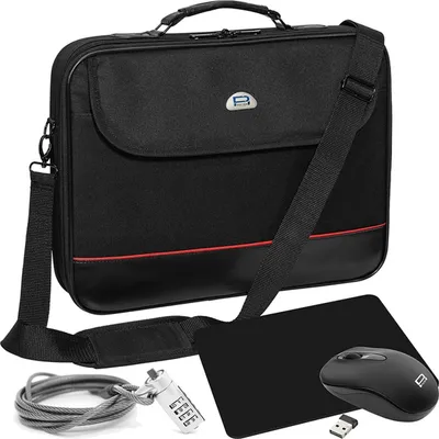 Produktbild von PEDEA Notebook-Tasche "Trendline" Starter Kit für Notebooks mit Displaygrößen bis 18,4 Zoll (46,7cm) inkl. schnurlos Mau