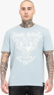Produktbild von Herren T-Shirt lockere Passform THROPER Pigeon Blue L Tapout