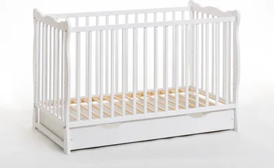 Zdjęcie produktu dla Łóżeczko ALA II PLUS 60x120 z jedną szufladą białe matowe