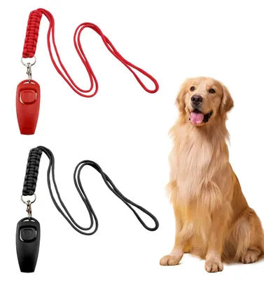 Produktbild von Hundetrainingsset mit 2 Hundepfeifen und einem Klicker