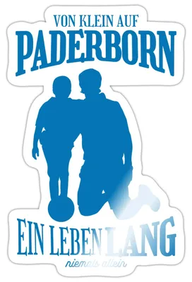 Produktbild von Spreadshirt Von Klein Auf Paderborn Fußball Fans Sticker Aufkleber, 10 x 10 cm, Weiß glänzend