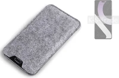 Produktbild von K-S-Trade Filz Handyhülle kompatibel mit Xiaomi Civi 2 Schutzhülle Filztasche Filz Tasche Case Sleeve Handy Hülle Filzhülle grau