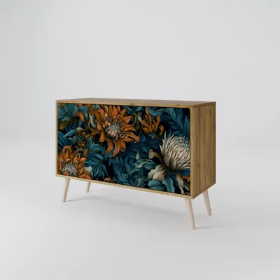 Produktbild von Spacerebels Kommode mit 2 Türen - Sideboard Komodenschrank - Highboard - Kleiderschrank Möbel - Wohnzimmer Schlafzimmer - 57,5×111×42 (HxBxT)