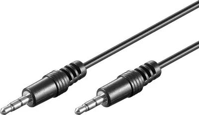 Obrázok produktu pre Wentronic Goobay 3,5 mm jack pripojovací kábel HQ, čierny, 0,6 m