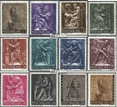 Produktbild von Briefmarken Vatikanstadt 1966 Mi 490-501 (kompl.Ausg.) postfrisch Arbeit des Menschen