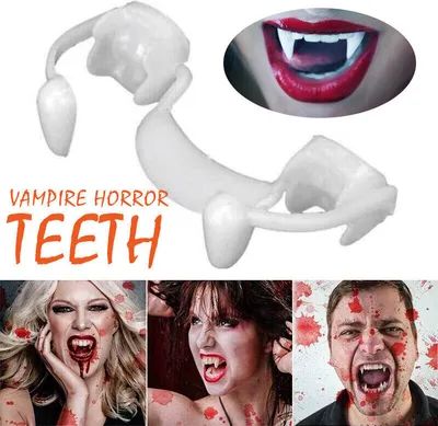 Produktbild von Melario Halloween Einziehbare Vampirzähne Zahnersatz Zombie Zähne Cosplay Requisiten