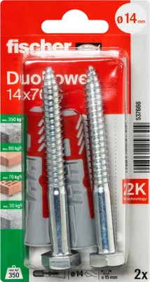 Produktbild von fischer Allzweckdübel DuoPower 14 x 70 S, 2 Stück