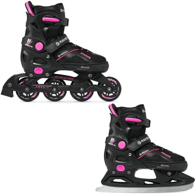 Produktbild von 2in1 Inlineskates Schlittschuhe Raven Pulse Fuchsia 40-43 verstellbar