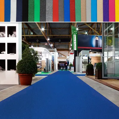 Produktbild von Messeteppich Hochzeitsteppich Eventteppich Sintra Nadelfilz Blau 200x400 cm