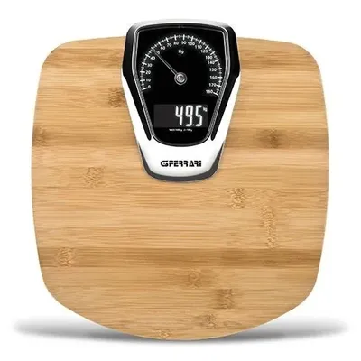 Zdjęcie produktu dla G3 Ferrari Formula Elegance, Elektroniczna waga osobista, 180 kg, Bambusowy, Drewno, 0,1 kg, kg/lb, Owalny