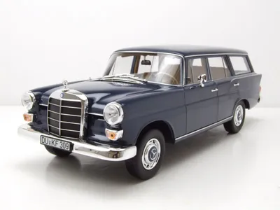 Produktbild von Mercedes 200 Universal Kombi 1966 dunkelblau Modellauto 1:18 Norev