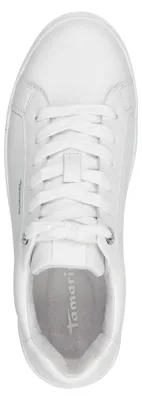 Produktbild von Tamaris Damen Sneaker Leder Court Schnürung 1-23622-42, Größe:40 EU, Farbe:Weiß