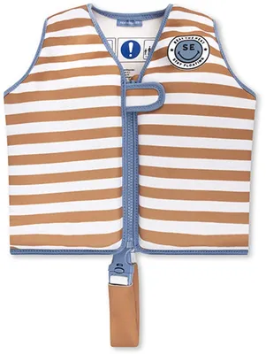 Produktbild von Swim Essentials Schwimmweste Brown Stripes 18-30 kg 31 x 36 cm | Swim Vest Weste Schwimmhilfe