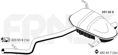 Produktbild von ERNST 251020 Endschalldämpfer für BMW 1 Schrägheck (E87) Auspuff