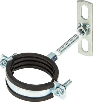 Produktbild von tecuro Schraubrohrschelle M8 verz. 32-35mm, Gewindestift M10x40mm und Befestigungspl.