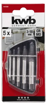 Produktbild von KWB Schraubenausdreher Satz 5-teilig, 4443-00