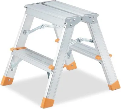 Immagine prodotto di Famanu, scala domestica a 2 gradini – leggera e salvaspazio, in alluminio, portata massima 150 kg