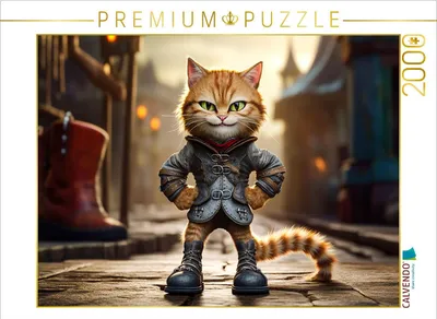 Produktbild von CALVENDO Puzzle Der gestiefelte Kater | 2000 Teile Lege-Größe 90x67cm Foto-Puzzle für glückliche Stunden