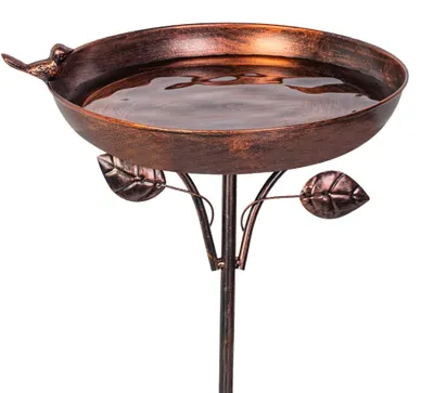 Produktbild von VEWOGARDEN Vogeltränke für den Garten, Metall, 30,5 cm, Vogeltränke mit 5 Zinken