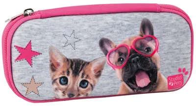 Produktbild von Paso Federmäppchen mit Hund und Katze für Mädchen