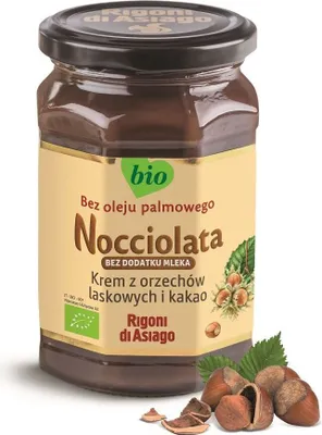 Obrázok produktu pre ORIEŠKOVÝ A KAKAOVÝ KRÉM BEZ MLIEKA, BEZLEPKOVÝ,250 g - RIGONI DI ASIAGO (NOCCIOLATA)