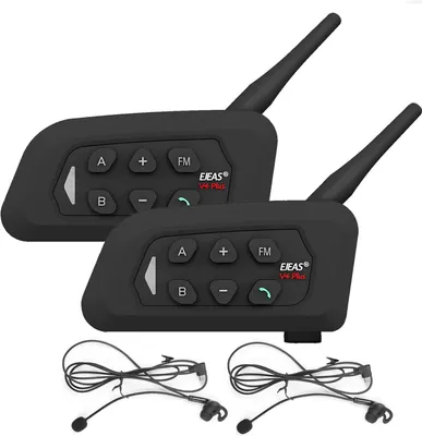 Productafbeelding van Motorhelm communicatiesysteem met bluetooth, FM, 1500 meter bereik en ruisonderdrukking