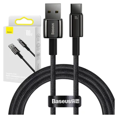 Productafbeelding van Baseus CAWJ000001, 1 meter, USB-C, USB-C, USB 2.0, 0,48 Gbit/s, zwart