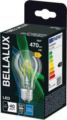 Image de Bellalux Led E27 Standard Clair éclairage Led Chaud, 4w, 470lm - Bellalux
