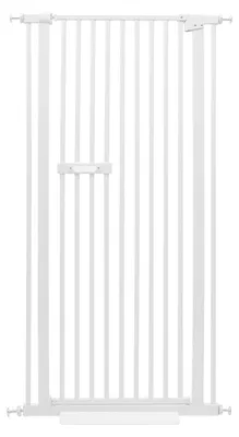 Produktbild von Haustier Sicherheitsgitter Tür - Türschutzgitter - Extra hoch 150 cm - Verstellbare Breite 76–85 cm - Metall aus Kohlenstoffstahl - Für Hunde und Katzen - Weiß