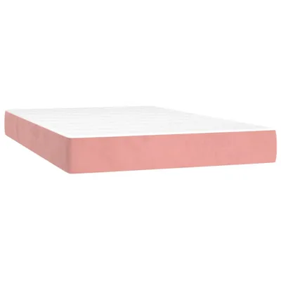Image de vidaXL Matelas à ressorts ensachés rose 120x200x20 cm velours