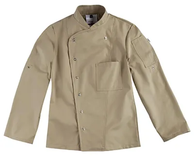 Imagen del producto de CG Workwear - Chaqueta de cocina "Turin Classic" para mujer, modelo LT2569 (108 cm), color caqui-marrón
