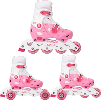 Produktbild von 3in1 Kinder Inlineskates/Triskates/Rollschuhe Raven Balloon Pink 33-36 verstellbar