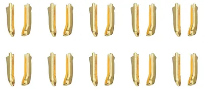 10er-Set Reißverschluss-Reparaturschlösser #3, Goldton, für Jacken