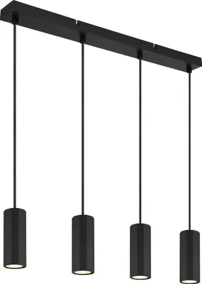 Produktbild von Globo Lighting Hängeleuchte Metall schwarz matt, 4x GU10