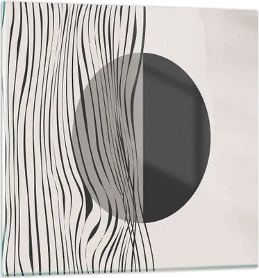 Produktbild von Bilder auf glas - Einteilig - Figuren Formen Geometrie - 60x60cm - Glasbilder - Wandbilder - Bilder - zum Aufhängen bereit - Wanddekoration aus Glas - Glas Bilder - Wandbild auf Glas - GAC60x60-4964